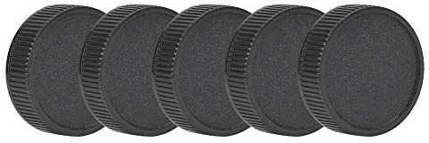 Picysa Obiettivo terminale M42 22 × 10 × 3, 5 Pezzi, Coperchio dell'obiettivo Posteriore in Plastica adatto per Fotocamera M42, Nero, Antipolvere