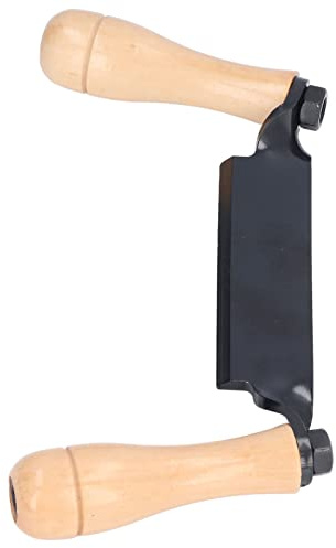 Couteau à Tirage Droit, Manche en Bois en Acier au Tungstène Durable, Outil de Rasage pour les Menuisiers pour Clôture de Poteaux en Rondins (8 pouces)