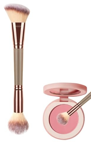 Pincel para Líquida Multiusos Doble Extremo | Brocha para Contorno, Corrector y Maquillaje para Difuminar Iluminador y Polvos, Viaje Diario, Rostro y Mejillas, Belleza