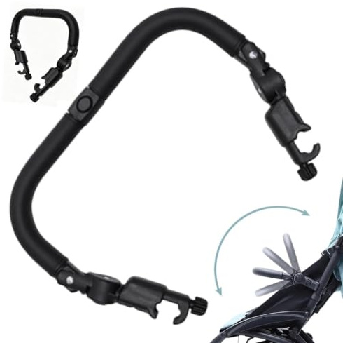 Kinderwagen Armlehnenstange Verstellbarer PU-Leder-Ersatz