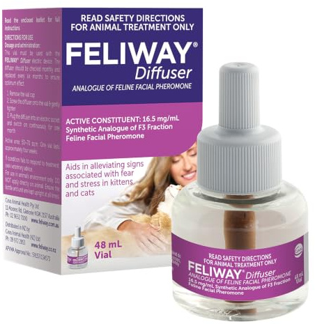 FELIWAY Classic - Recambio de feromonas calmantes para gatos (30 días, 48mililitro) - Ayuda a reducir los signos más comunes de estrés. Recomendado por veterinarios. Tranquilidad y bienestar.