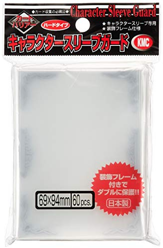 KMC 4521086001348 Standard Sleeves - Character Guard Clear with Florals 60 Oversized Sleeves