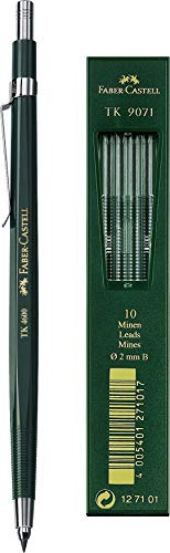 Faber-Castell - Fallminenstift TK 4600, Minenstärke: 2 mm, inklusive HB Minen, Schaftfarbe: grün