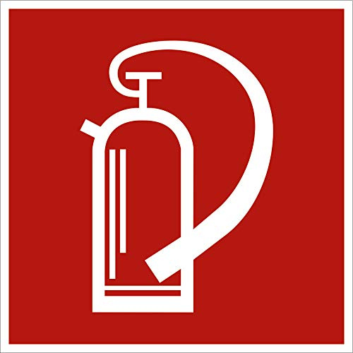 Schild Feuerlöschgerät Feuerlöscher gem. ASR/BGV, PVC 148x148mm (Brandschutzschild, Hinweisschild) praxisbewährt, wetterfest