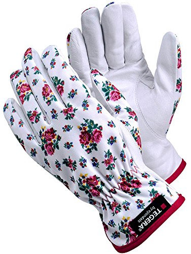 Ejendals Lederhandschuh Tegera 90014, Größe 7, 1 Stück, rot/weiß, 90014-7