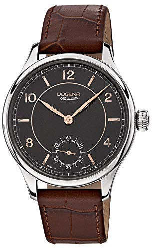 Dugena Mechanik Herren-Armbanduhr Epsilon 8 - Handaufzug Analog Handaufzug Leder 7000115