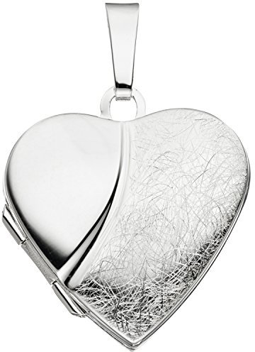 Jobo Damen-Medaillon Herz aus 925 Sterling Silber zum Öffnen für 2 Fotos