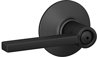 Schlage F40 V LAT 622 Latitude Door Lever, Bed & Bath Privacy Lock, Matte Black