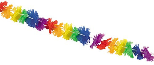 Blütengirlande Karibik - 3 m - Beachparty Deko Girlande Partygirlande Sommerparty Blumenkette Strandparty Dekoartikel Südsee Blumengirlande Hawaii