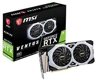 MSI NVIDIA GEFORCE RTX 2070 SUPER VENTUS OC Graphics Card '8GB GDDR6, 1785MHz, 3x DisplayPort, HDMI, Dual Fan Cooling System'