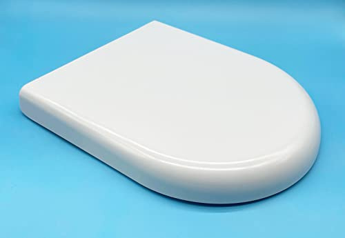 Plastisan Asiento de inodoro con caída amortiguada, compatible con Meridian Roca, Blanco