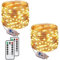 Augone 2 Pack LED Guirnaldas Luces, 120 LED 12M/40Ft 8 Modos, enchufe USB Luces de Hadas, impermeables Para Exterior/Interior, Decoración Navideña, Bodas, Dormitorio, Fiesta (Blanca Cálida)