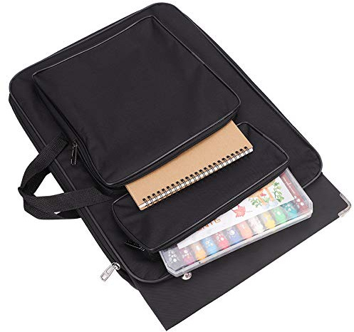 IBLUELOVER Sac à Dessin Enfant Sac de Transport Sac de Peinture en Toile étanche Sac de Rangement Portable Grande Capacité Sac à Dos Artiste Portfolio pour Palette Pinceaux Crayons Croquis Cartable