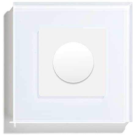 BSEED Dimmer Schalter Dimmer mit Drehschalter 500W Unterputz Drehdimmer Schalter LED-Dimmschalter für Dimmbare Glühlampen und LED-Lampen geeignet weiß