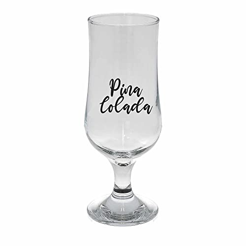 Always Looking Good Personalised Pina Colada Cocktail Shaker with Glass & Recipe Gift Set | Cocktail Mixer | at Home Bar | Reusable Straw (Glass Only)