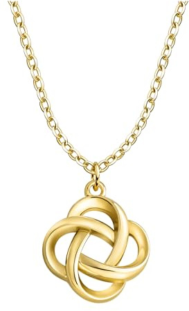 SOFIA MILANI - Damen Halskette 925 Silber - vergoldet/golden - Knoten Anhänger - N0500