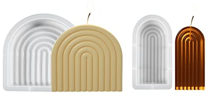 Xidmold 2 Stück Regenbogenbrücken Kerzenformen, Kerzenformen N-förmiger zum gießen, Regenbogen Bogen Silikonform Kerzengießform, Kerze Form für Kerzen, Seife, Handwerk Ornamente