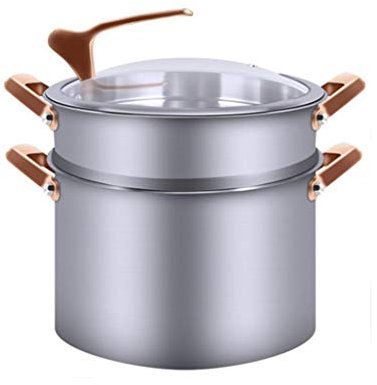 REJOON Olla pequeña Multifuncional de Gran Capacidad de Doble Capa for el hogar, vaporera de Cocina