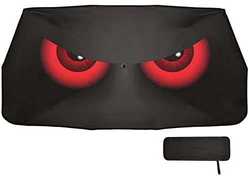 Car Windshield Sun Shade Umbrella Foldable Car Umbrella Sunshade Cover UV Block Car Front Window Sun Visor Protector Evil Eyes Halloween for Car Truck SUV 58x30inch