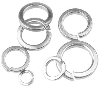 Arandela de resorte Arandela de resorte galvanizada Grado 4.8 Arandela de resorte Arandela abierta M3M4M5M6M8M12M20M24 100-2000PCS SET (Color : Silver, Size : M24 100PCS)