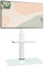 AOKCOS Supporto TV da Pavimento inclinabile per 32-55 65 70 Pollici, Girevole Altezza Regolazione Porta TV da Terra con mensola, Max VESA 400x400mm 40kg Bianco