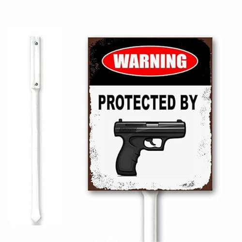 Geroclonup Cartello da Giardino 20x30 cm in Stagno e Alluminio, Montaggio su Palo, Decorativo Umoristico