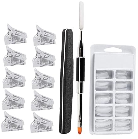 FOMIYES Extensiones de Uñas Moldes para Uñas Postizas Plantillas de Cristal para Materiales para Manicura para Decoración de Casa