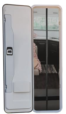 EASYmaxx Insect Screen Curtain for Camper Van 60 x 180 cm Fly Screen Door with XXL Magnetic Tapes Insect Protection Door for Caravans Magnetic Mosquito Net Self-Closing