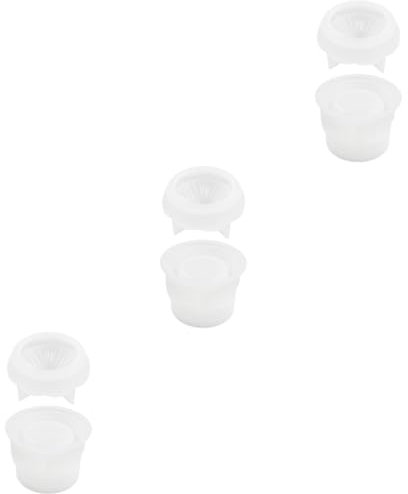 DIYEAH 3 Sätze Epoxidform für DIY Zinn Kochformen Formenbausatz Wan-Tan-Form Herstellung Liner bastelmaterial bastel materialien Silikonform für DIY Silikonform zum Basteln Kieselgel Weiß
