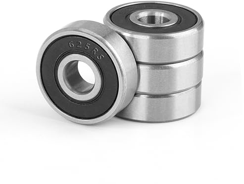 4 Stück 625-2RS Kugellager Miniatur Rillenkugellager, 5x16x5mm Skateboard Radlager mit Gummi Doppelt Abgedichtet, Chromstahl und Vorgeschmiert, für DIY, Inlineskates, Rollschuhe, Tretroller