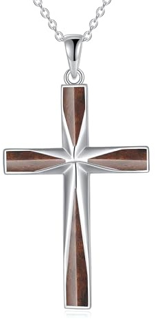 YAFEINI Kreuz Kette Sterling Silber Keltischer Knoten Baum des Lebens Kreuz Halskette Anhänger Geschenke für Frauen Männer