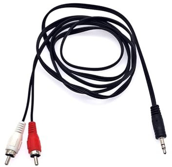 JZK 1,5 M Câble auxiliaire RCA vers 3,5 mm, fil haut-parleur vers connecteur RCA rouge blanc, câble phono mâle vers prise audio 3,5, câble adaptateur prise casque vers phono, câble adaptateur Hifi