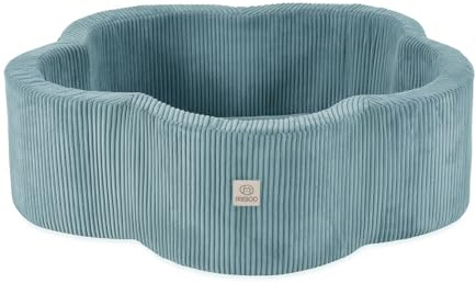MISIOO Bällebad Baby Ab 1 Jahr - Schaumstoff Bällebad Kinder - 95x30cm - Blumenform - Freundliches Design Für Kleine Entdecker - Perfekt Für Kinderzimmer - Spielzimmer Und Kinderpartys