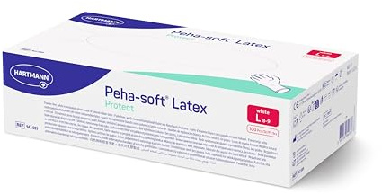 Peha-soft latex protect Einmalhandschuhe, puderfrei, Gr. L, 100 St.