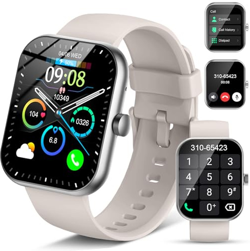 Smart Watch for Men Women (Answer/Make Call), 1.96HD Screen Fitness Watch with Heart Rate/Sleep Monitor/SpO2/Pedometer, Activity Tracker 112 Sport Modes, IP68 Waterproof Smartwatch for IOS Android