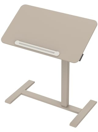 TopJob AnyDesk Nest Pro Sit Standing Desk, Portable Folding Stand Desk with Hidden Wheels, Computer Workstations, Home Use, Couch Side Table, Bedside Table, Kitchen Prep Table, Cordless (Sand)