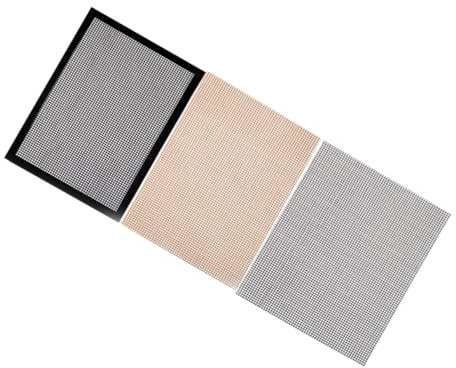 TOBBOMEY 3 pièces Tapis de Cuisson BBQ Maille de Fibre de Verre Antiadhésif Réutilisable Protège Plaque Cuisson pour Grillades sans Salissures Adapté Barbecue Intérieur et Extérieur