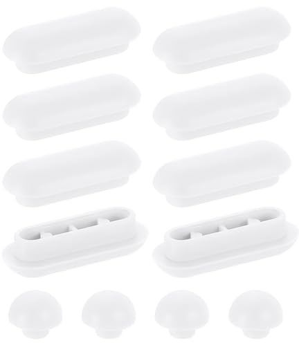 COYUN 12 Pièces Tampon Abattant WC,Patin Abattant WC,Tampons Abattant WC,Tampons pour Abattant de WC,Pare-chocs de Siège de Toilette,Amortisseur WC(Blanc)
