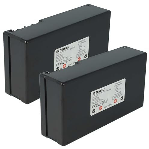 EXTENSILO 2X Akku kompatibel mit Ambrogio L 60 b, L 30e lite +, L35 Deluxe, L50, L30e Lite +, L32, L35 Rasenmäher (3400mAh 25,2V Li-Ion)