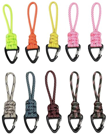 Rxgiasup 10er Pack Kreative Gewebte Lanyard Schlüsselanhänger Handgefertigte Paracord Handgelenk Lanyards Für Camping Wandern Und Tägliche Werkzeugaufhängung Haltbarkeit Paracord Seil