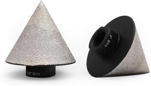 Fresa Conica Diamantata 50mm x M14 per Smerigliatrice Angolare Foretto Diamantato Punta Allargare e Sagomare Fori per Smusso Foro su Piastrelle Gres Porcellanato Porcellana Marmo Ceramica Granito
