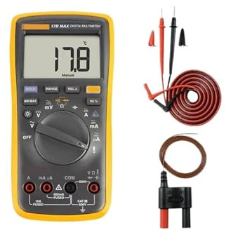15B MAX 17B MAX Series Digital Multimeter AC/DC Voltage Current Capacitance Ohm Temperature Tester(F17B MAX 01)
