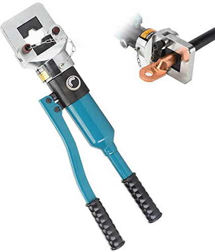 herramienta de prensado hidráulica, Crimpadora de cables hidráulica 20 toneladas con 12 matrices ennegrecidas, terminal cable cobre 16-400 mm²