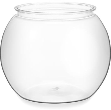 Sewroro Small Plastic Fish Bowl, Clear Round Aquarium Fish Tank for Hydroponic Planter, Home Office Party Decorations, 8. 65x8. 65x6. 88 Inches