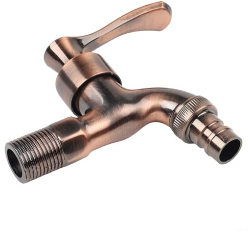 Axorafow Für antiken Bronze-Garten-Wasserhahn, Auslauf für den Außenbereich, Waschmaschine, ölgerieben, Messing, montiert, dekorative Wasserwand, Vintage (Rotbronze)