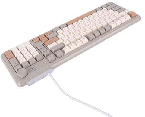 Asixxsix Clavier Filaire, Clavier USB à 3 Couleurs, de Jeu avec Bouton Personnalisable et Touches Lumineuses, pour Le Travail de Jeu sur Ordinateur Portable