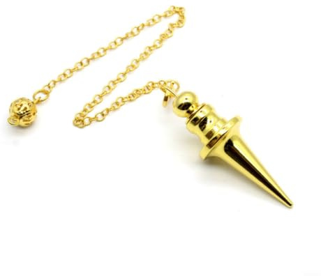 Guld metall önskelion hänge för vattensök och mineraler lokalisering lätt divination pendel verktyg för andlig övning och fältforskning elegant design bärbar för utforskning (guld)