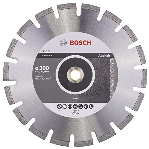 BOSCH Diamanttrennscheibe Standard für Asphalt, 300 x 20/25,40 x 2,8 x 8 mm, 2608602624