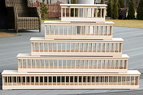 AGROHIT Futtertrog aus Holz, Futterraufe für Hühner, Puten, Gänse & Tauben, Geflügelfuttertrog mit Klappdeckel gegen Verschmutzungen, Taubentrog, Taubenfuttertrog, 50 cm Breite