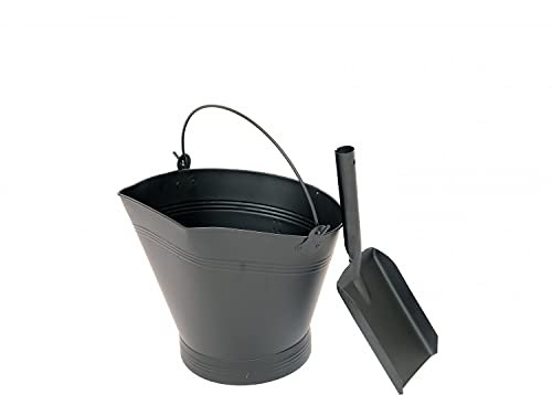 Oypla Heavy Duty Steel Fireplace Coal Bucket Scuttle Hod with Shovel